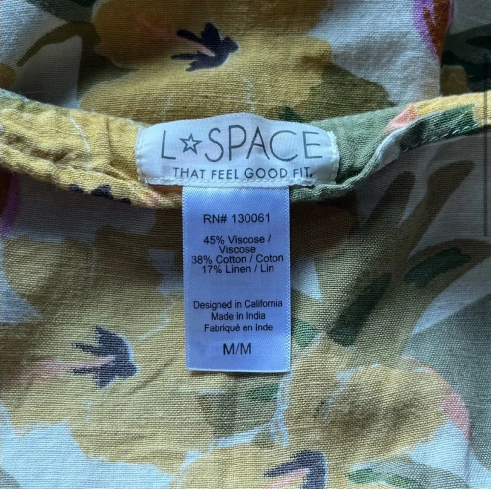 L*Space Floral Linen Blend Dress Mykonos in Ibiza - Picture 11 of 13